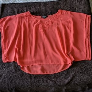 Forever 21 Large Sheer Red Top
